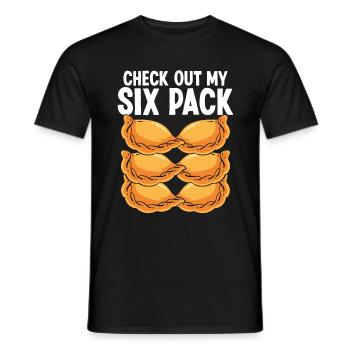 Empanadas Maker Check out my Sixpack Latin Food - Men's T-Shirt - black - Front - AI Model Male 178 light (178cm)