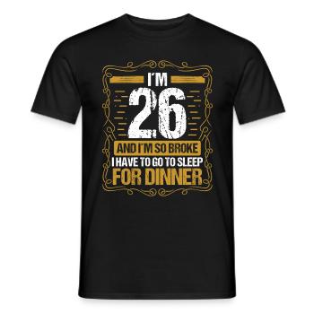 26 Idea Funny Go to Sleep for Dinner Year Humor - Männer T-Shirt - Schwarz - Vorne - AI Model Male 178 light (178cm)
