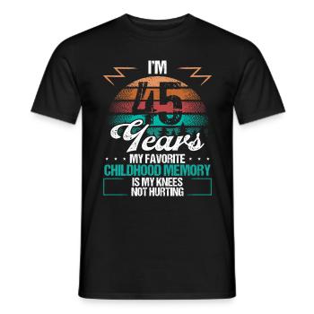 45 Year Old Knee Injury Humor Funny Birthday Idea - Männer T-Shirt - Schwarz - Vorne - AI Model Male 178 light (178cm)
