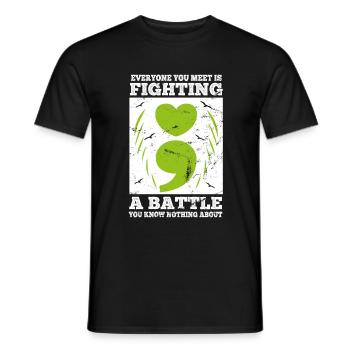 Santé mentale Dépression Motivation Anxiété Rêve - T-shirt homme - noir - Devant - AI Model Male 178 light (178cm)