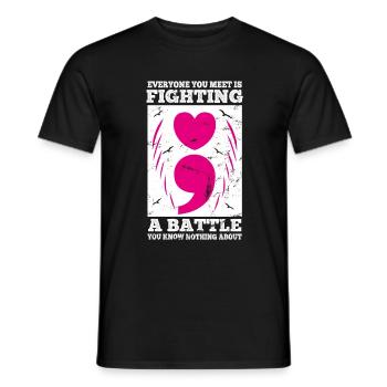 Mental Health Depression Motivation Anxiety Dream - Men's T-Shirt - black - Front - AI Model Male 178 light (178cm)