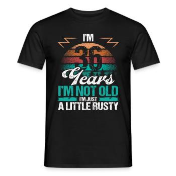 36 Idée d’anniversaire Drôle Je ne suis pas vieux Humour Année36 - T-shirt homme - noir - Devant - AI Model Male 178 light (178cm)