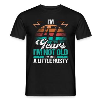 47 Idée d’anniversaire Drôle Je ne suis pas vieux Humour Année47 - T-shirt homme - noir - Devant - AI Model Male 178 light (178cm)