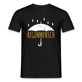 Regenmensch Natur Wald Regen Herbst Laub Outdoor - Männer T-Shirt - Schwarz - Vorne - AI Model Male 178 light (178cm)