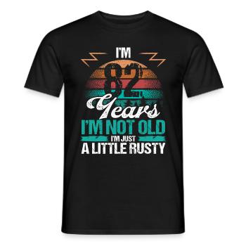 82 Birthday Idea Funny Im not old Humor Year Old - Men's T-Shirt - black - Front - AI Model Male 178 light (178cm)