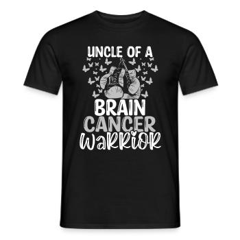 Brain Tumor Awareness Uncle Nephew Niece - Men's T-Shirt - black - Front - AI Model Male 178 light (178cm)