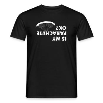 Est-ce que mon parachute va bien, drôle de parachutiste - T-shirt homme - noir - Devant - AI Model Male 178 light (178cm)