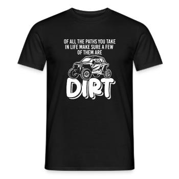 De tous les chemins que vous empruntez, SxS UTV tout-terrain - T-shirt homme - noir - Devant - AI Model Male 178 light (178cm)
