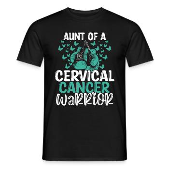 Cervical Cancer Awareness Aunt Nephew Niece - Men's T-Shirt - black - Front - AI Model Male 178 light (178cm)