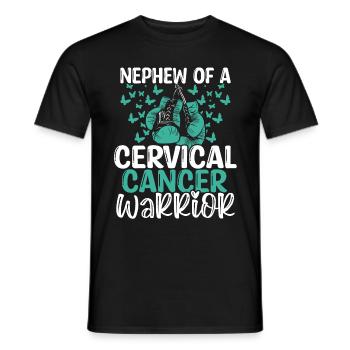 Cervical Cancer Awareness Nephew Aunt Uncle - Men's T-Shirt - black - Front - AI Model Male 178 light (178cm)