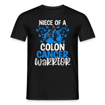 Colon Cancer Awareness Niece Aunt Uncle - Men's T-Shirt - black - Front - AI Model Male 178 light (178cm)