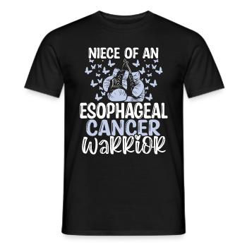 Esophageal Cancer Awareness Niece Aunt Uncle - Men's T-Shirt - black - Front - AI Model Male 178 light (178cm)