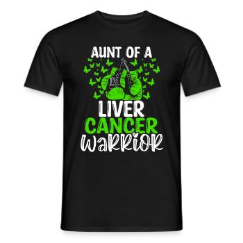 Liver Cancer Awareness Aunt Nephew Niece - Männer T-Shirt - Schwarz - Vorne - AI Model Male 178 light (178cm)