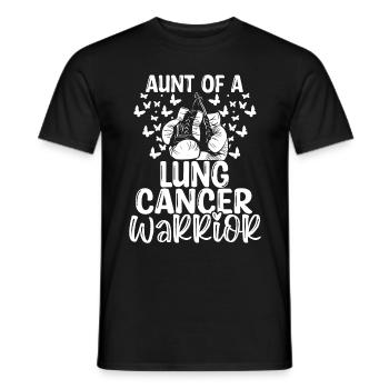 Lung Cancer Awareness Aunt Nephew Niece - Männer T-Shirt - Schwarz - Vorne - AI Model Male 178 light (178cm)