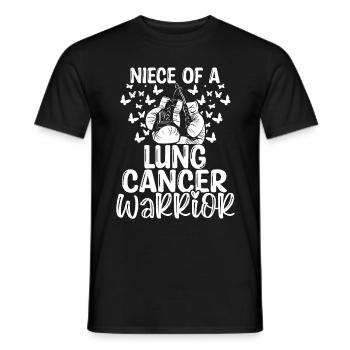Lung Cancer Awareness Niece Aunt Uncle - Men's T-Shirt - black - Front - AI Model Male 178 light (178cm)