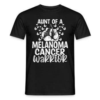 Melanoma Cancer Awareness Aunt Nephew Niece - Men's T-Shirt - black - Front - AI Model Male 178 light (178cm)
