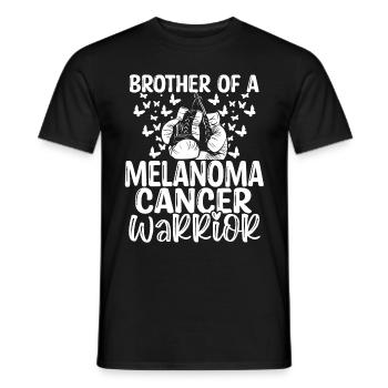 Melanoma Cancer Awareness Brother Twins Sibling - Men's T-Shirt - black - Front - AI Model Male 178 light (178cm)
