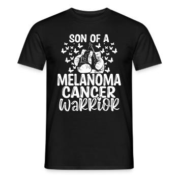 Melanoma Cancer Awareness Month Ribbon Son - Men's T-Shirt - black - Front - AI Model Male 178 light (178cm)