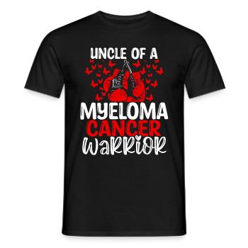 Myeloma Cancer Awareness Uncle Nephew Niece - Men's T-Shirt - black - Front - AI Model Male 178 light (178cm)