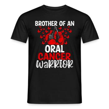 Sensibilisation au cancer de la cavité buccale Frères jumeaux Frère et sœur - T-shirt homme - noir - Devant - AI Model Male 178 light (178cm)