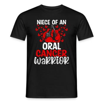 Oral Cancer Awareness Niece Aunt Uncle - Männer T-Shirt - Schwarz - Vorne - AI Model Male 178 light (178cm)