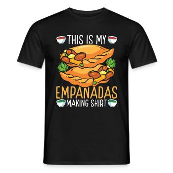 Empada Lover C’est mes empanadas Making Colombia - T-shirt homme - noir - Devant - AI Model Male 178 light (178cm)