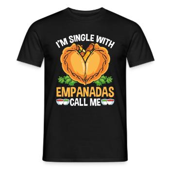 Empada Lover Im single avec Empanadas ColombiaEmpa - T-shirt homme - noir - Devant - AI Model Male 178 light (178cm)