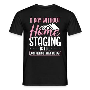 Decorating Home Stager Interior Home Staging - Männer T-Shirt - Schwarz - Vorne - AI Model Male 178 light (178cm)