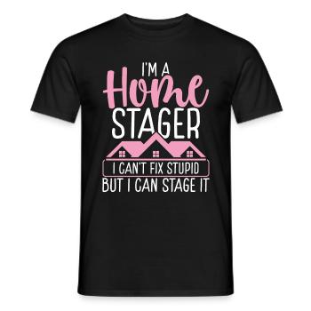 Home Stager Interior Decorator Stylist Staging - Männer T-Shirt - Schwarz - Vorne - AI Model Male 178 light (178cm)