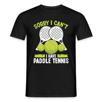 Équipe de paddle-tennis Désolé, je ne peux pas avoir PaddlePaddl - T-shirt homme - noir - Devant - AI Model Male 178 light (178cm)