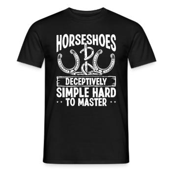 Horseshoe Pitching Player Hard Horseshoe Thrower - Männer T-Shirt - Schwarz - Vorne - AI Model Male 178 light (178cm)