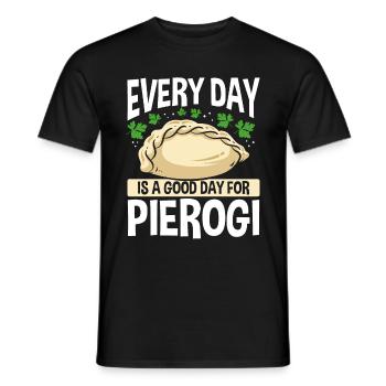 Pierogi Making Every Day is a good day for Pierogi - Men's T-Shirt - black - Front - AI Model Male 178 light (178cm)