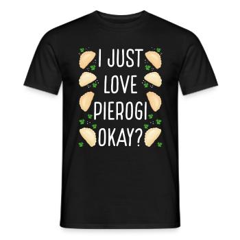 Pierogi MakingJ’adore Pierogi ok traditionnel - T-shirt homme - noir - Devant - AI Model Male 178 light (178cm)