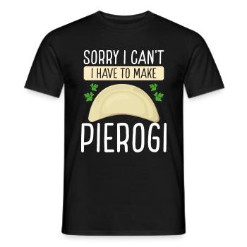 Pierogi Désolé je ne peux pas faire de PolishP - T-shirt homme - noir - Devant - AI Model Male 178 light (178cm)