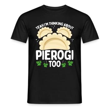 Cuisine polonaise Je pensais aussi à Pierogi - T-shirt homme - noir - Devant - AI Model Male 178 light (178cm)