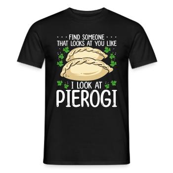 Pierogi Maker Comme je regarde la nourriture polonaise - T-shirt homme - noir - Devant - AI Model Male 178 light (178cm)