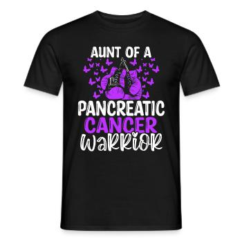 Pancreatic Cancer Awareness Aunt Nephew Niece - Männer T-Shirt - Schwarz - Vorne - AI Model Male 178 light (178cm)