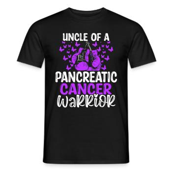 Pancreatic Cancer Awareness Uncle Nephew Niece - Männer T-Shirt - Schwarz - Vorne - AI Model Male 178 light (178cm)