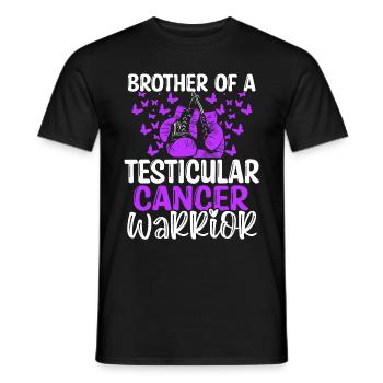 Testicular Cancer Awareness Brother Twins Sibling - Men's T-Shirt - black - Front - AI Model Male 178 light (178cm)