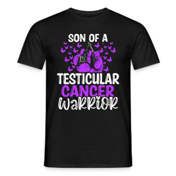 Mois de la sensibilisation au cancer des testicules Ribbon Son - T-shirt homme - noir - Devant - AI Model Male 178 light (178cm)
