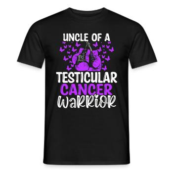 Sensibilisation au cancer du testicule Oncle Neveu Nièce - T-shirt homme - noir - Devant - AI Model Male 178 light (178cm)
