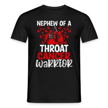 Throat Cancer Awareness Nephew Aunt Uncle - Men's T-Shirt - black - Front - AI Model Male 178 light (178cm)