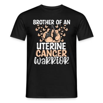 Uterine Cancer Awareness Brother Twins Sibling - Men's T-Shirt - black - Front - AI Model Male 178 light (178cm)
