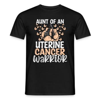 Uterine Cancer Awareness Aunt Nephew Niece - Men's T-Shirt - black - Front - AI Model Male 178 light (178cm)