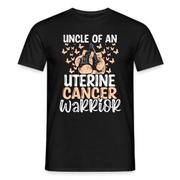 Uterine Cancer Awareness Uncle Nephew Niece - Men's T-Shirt - black - Front - AI Model Male 178 light (178cm)