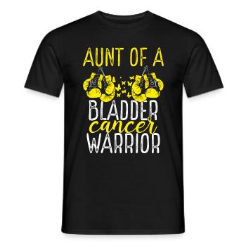 Aunt Bladder Cancer Awareness Niece Nephew - Männer T-Shirt - Schwarz - Vorne - AI Model Male 178 light (178cm)