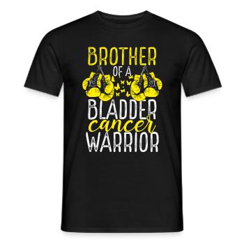 Brother Bladder Cancer Awareness Sibling Twin - Men's T-Shirt - black - Front - AI Model Male 178 light (178cm)
