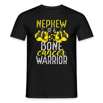 Nephew Bone Cancer Awareness Aunt Uncle - Men's T-Shirt - black - Front - AI Model Male 178 light (178cm)
