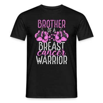Brother Breast Cancer Awareness Sibling Twin - Männer T-Shirt - Schwarz - Vorne - AI Model Male 178 light (178cm)
