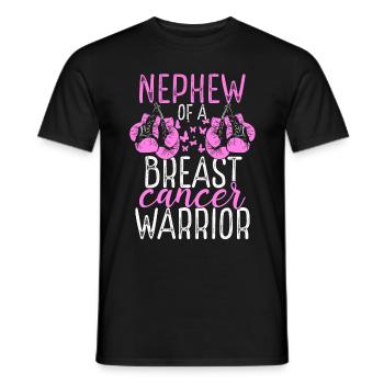 Nephew Breast Cancer Awareness Aunt Uncle - Männer T-Shirt - Schwarz - Vorne - AI Model Male 178 light (178cm)